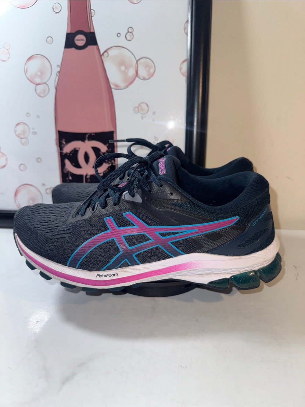 ASICS Women's GT-1000 10 Blue/Grape/Pink Running Shoes - Size 9